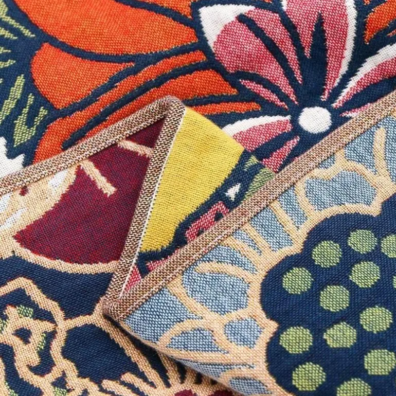 Schnelltrocknendes Badetuch aus Gaze mit Blumenmotiv, 80 x 160 cm, saugfähig, weich