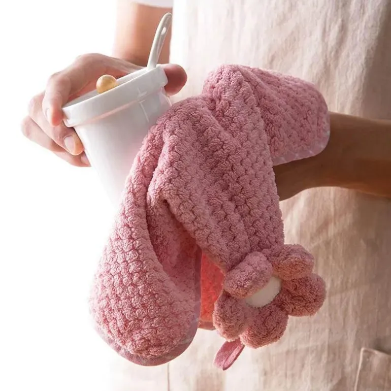 Schnelltrocknendes Küchentuch aus Korallenfleece mit Sonnenblumen-Design – sehr saugfähig und weich