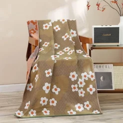 Schnelltrocknendes, mehrlagiges Gaze-Badetuch – saugfähig, 80 x 160 cm, für Zuhause, Strand, Spa