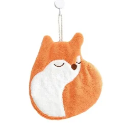 Schnelltrocknendes Mikrofasertuch mit Cartoon-Tiermotiv – Korallensamt-Frotteetuch