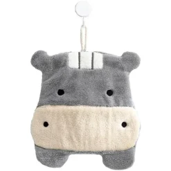 Schnelltrocknendes Mikrofasertuch mit Cartoon-Tiermotiv – Korallensamt-Frotteetuch