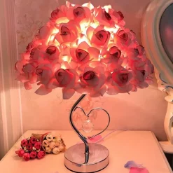 Schreibtischlampe aus Rosenkristall – elegante Akzentbeleuchtung für die Inneneinrichtung