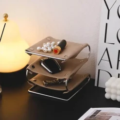 Schreibtisch-Organizer aus Leder – Büroaufbewahrung im Oxford-Stil