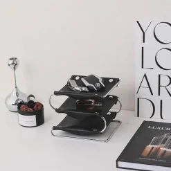 Schreibtisch-Organizer aus Leder – Büroaufbewahrung im Oxford-Stil