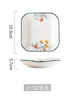 Schüssel- und Tellerset aus Bone China – Elegantes Essgeschirr für Reisnudeln