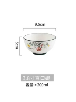 Schüssel- und Tellerset aus Bone China – Elegantes Essgeschirr für Reisnudeln