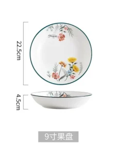 Schüssel- und Tellerset aus Bone China – Elegantes Essgeschirr für Reisnudeln