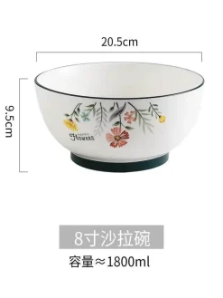 Schüssel- und Tellerset aus Bone China – Elegantes Essgeschirr für Reisnudeln