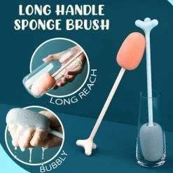 Schwammbürste mit langem Griff – Vertikales Reinigungswerkzeug für schwer erreichbare Bereiche