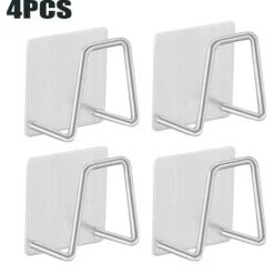 Schwammhalter aus Edelstahl für die Spüle – 4er-Pack Küchen-Organizer