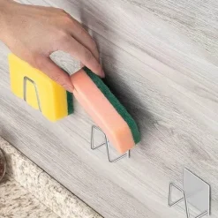 Schwammhalter aus Stahl – Organizer für die Küchenspüle