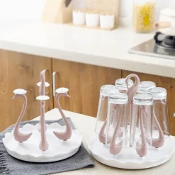 Schwanenglasbecher mit automatischem Abtropfsieb – Elegantes Trinkgeschirr