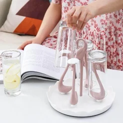 Schwanenglasbecher mit automatischem Abtropfsieb – Elegantes Trinkgeschirr