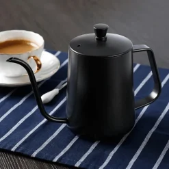 Schwanenhalskessel aus Edelstahl – 600 ml Übergießkanne für Kaffee und Tee