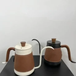 Schwanenhals-Tropfkessel - Kaffeemaschine aus Edelstahl