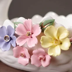 Schwanen-Tablett-Set aus Keramik – elegante Obstschale und Aschenbecher für die Heimdekoration