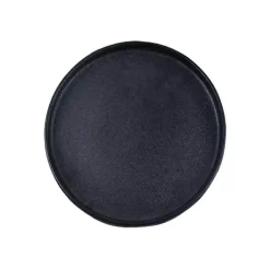 Schwarzer Keramik-Essteller – Steak-Salat-Mittagessentablett für Restaurantgeschirr