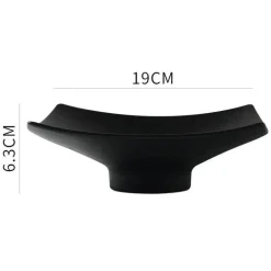 Schwarzer matter Keramikteller - 75 Zoll quadratisches Essteller