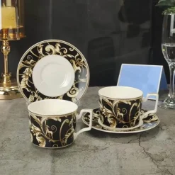 Schwarzes Einhorn-Geschirrset – Elegantes Küchengeschirr