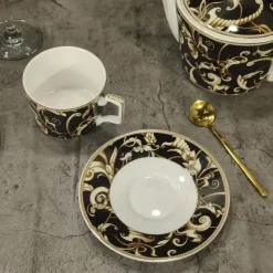 Schwarzes Einhorn-Geschirrset – Elegantes Küchengeschirr