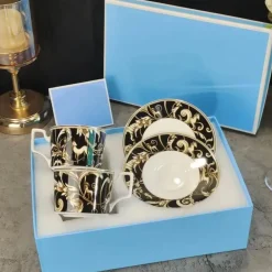 Schwarzes Einhorn-Geschirrset – Elegantes Küchengeschirr