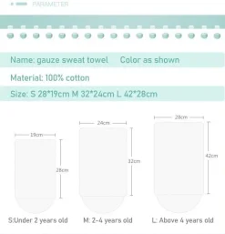 Schweißabsorbierendes Rückentuch für Babys – Badetuch für Kleinkinder