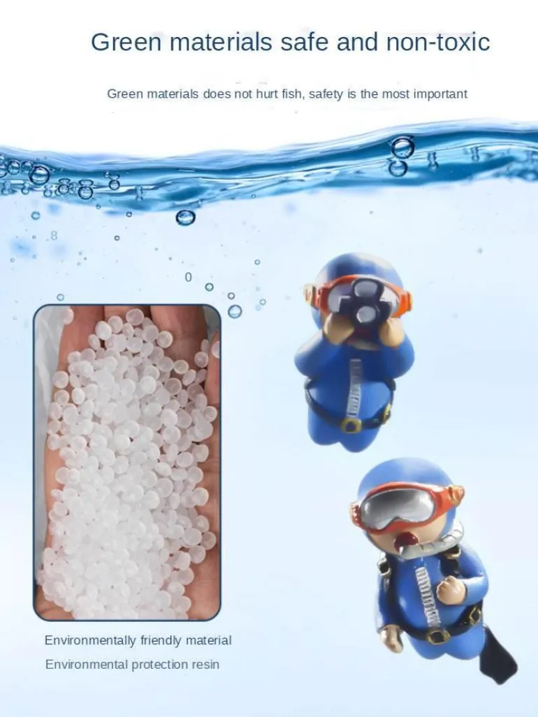 Schwimmendes Taucher-Aquarium-Ornament – Unterwasser-Dekor-Akzent