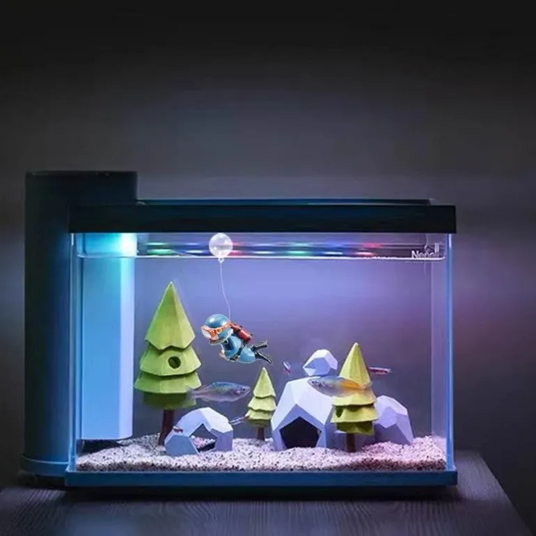 Schwimmendes Taucher-Aquarium-Ornament – Unterwasser-Dekor-Akzent