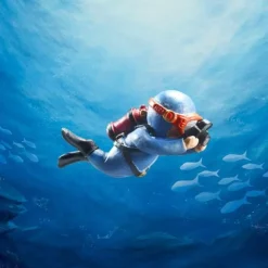 Schwimmendes Taucher-Aquarium-Ornament – Unterwasser-Dekor-Akzent