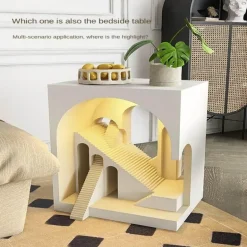 Sculpted LED Side Table - Modern Minimalist Design