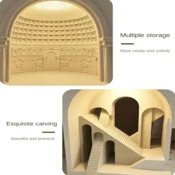 Sculpted LED Side Table - Modern Minimalist Design