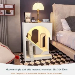 Sculpted LED Side Table - Modern Minimalist Design