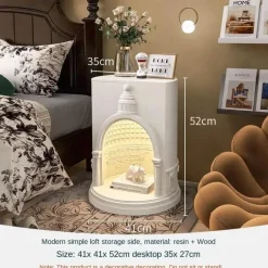 Sculpted LED Side Table - Modern Minimalist Design