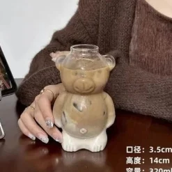 Süße Bären-Latte-Tassen – 320 ml hitzebeständige Kaffeebecher