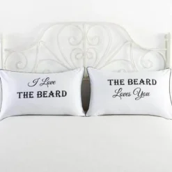 Süße Kissenbezüge für Paarbettwäsche – Schlafzimmerdekor mit Liebesthema