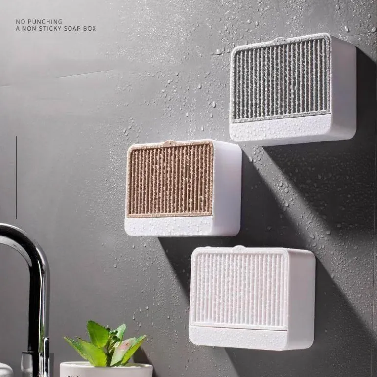 Seifenbox zur Wandmontage – Badezimmer-Organizer mit doppeltem Stauraum