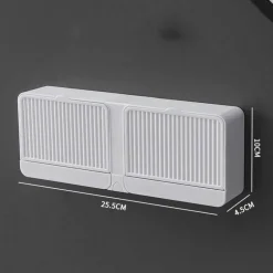 Seifenbox zur Wandmontage – Badezimmer-Organizer mit doppeltem Stauraum