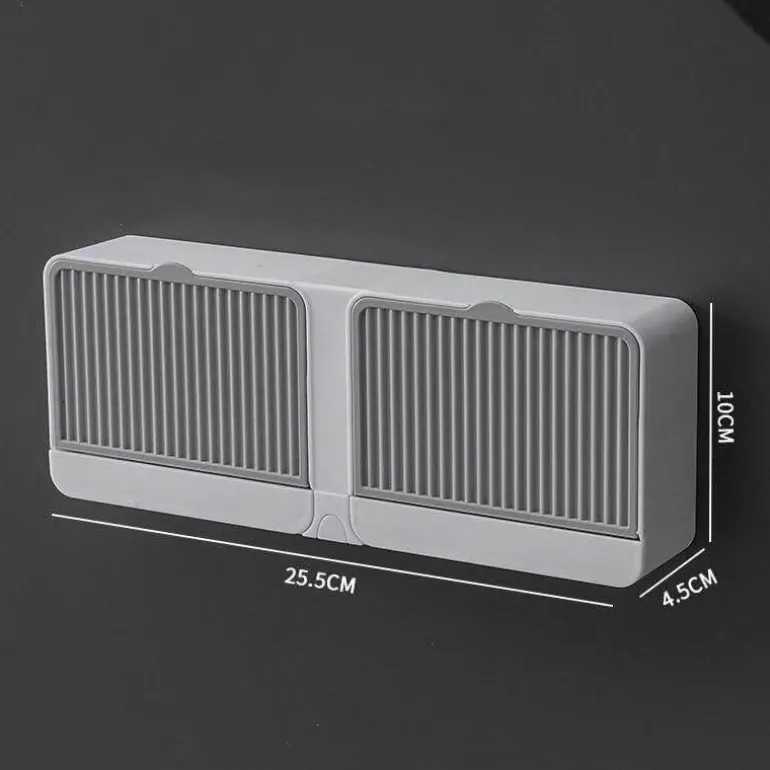 Seifenbox zur Wandmontage – Badezimmer-Organizer mit doppeltem Stauraum