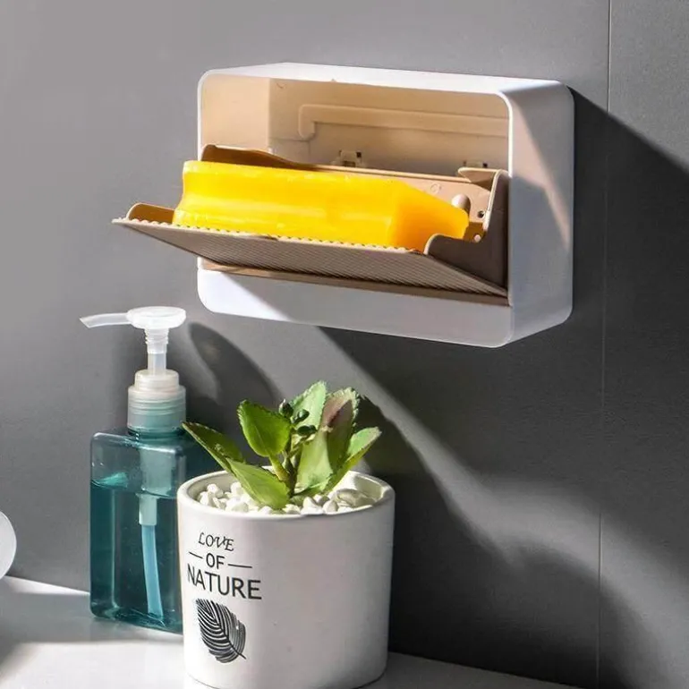 Seifenbox zur Wandmontage – Badezimmer-Organizer mit doppeltem Stauraum