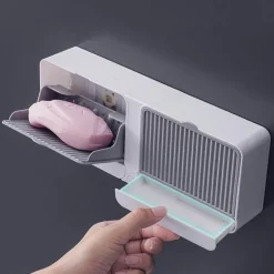 Seifenbox zur Wandmontage – Badezimmer-Organizer mit doppeltem Stauraum