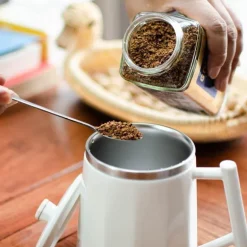 Selbstmischender Kaffeebecher aus Edelstahl – Automatische Kaffeetasse