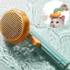 Selbstreinigende Tierhaarbürste – Fellpflegewerkzeug für Katzen und Hunde