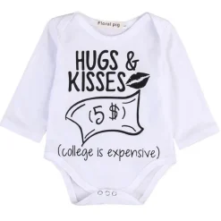 Süßer Baby Body - Hugs Kisses Säuglingsoutfit