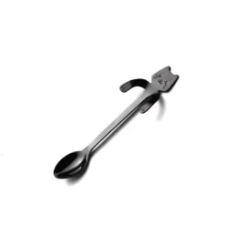 Süßer Teelöffel mit langem Griff und Katze