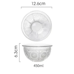 Servierschüssel aus geprägtem Glas – dekorative Schale