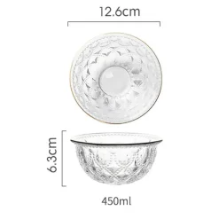 Servierschüssel aus geprägtem Glas – dekorative Schale