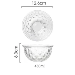 Servierschüssel aus geprägtem Glas – dekorative Schale