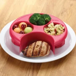 Serviertablett zur Portionskontrolle für Kinder – Lebensmittel-Organizer mit vier Fächern
