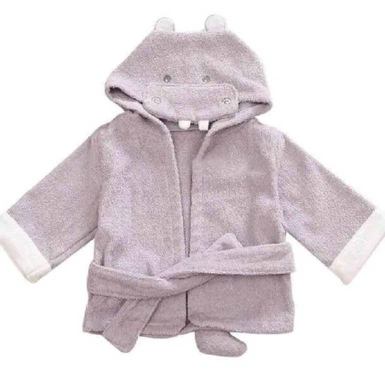 Süßes Baby-Badetuch mit blauem Hai - Plüsch-Badetuch für Kleinkinder