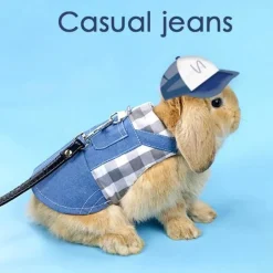 Süßes Kaninchen-Jeanskleid - Entzückendes Jeanskleid für Kinder
